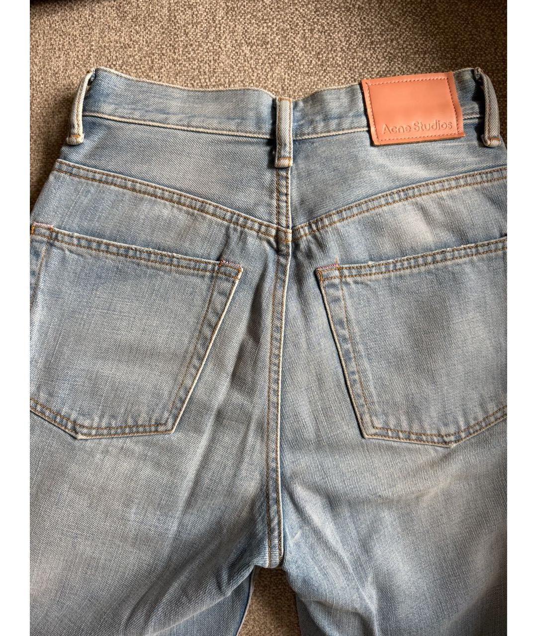 ACNE STUDIOS Голубые хлопковые джинсы клеш, фото 5