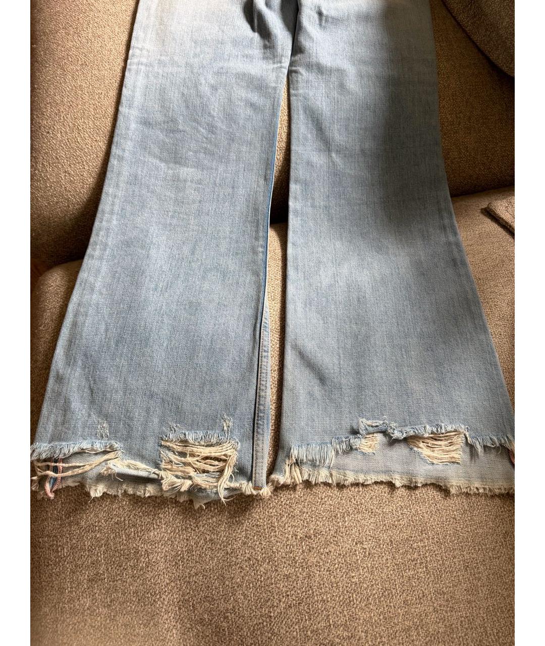 ACNE STUDIOS Голубые хлопковые джинсы клеш, фото 7