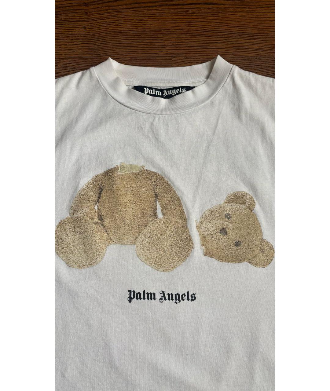 PALM ANGELS Белая хлопковая футболка, фото 4