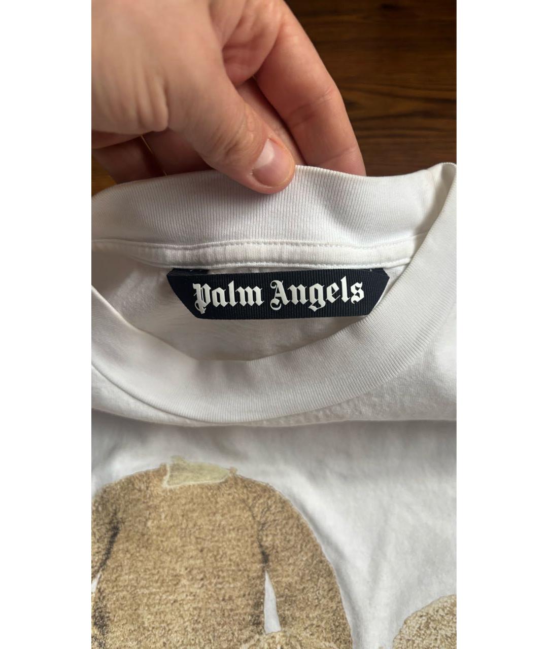 PALM ANGELS Белая хлопковая футболка, фото 3