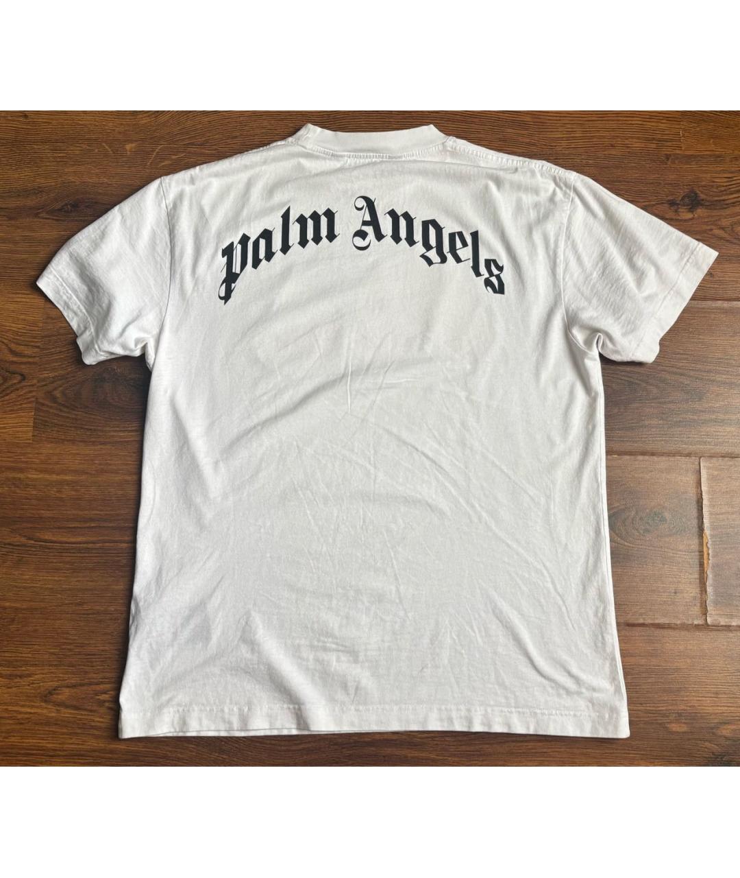 PALM ANGELS Белая хлопковая футболка, фото 2