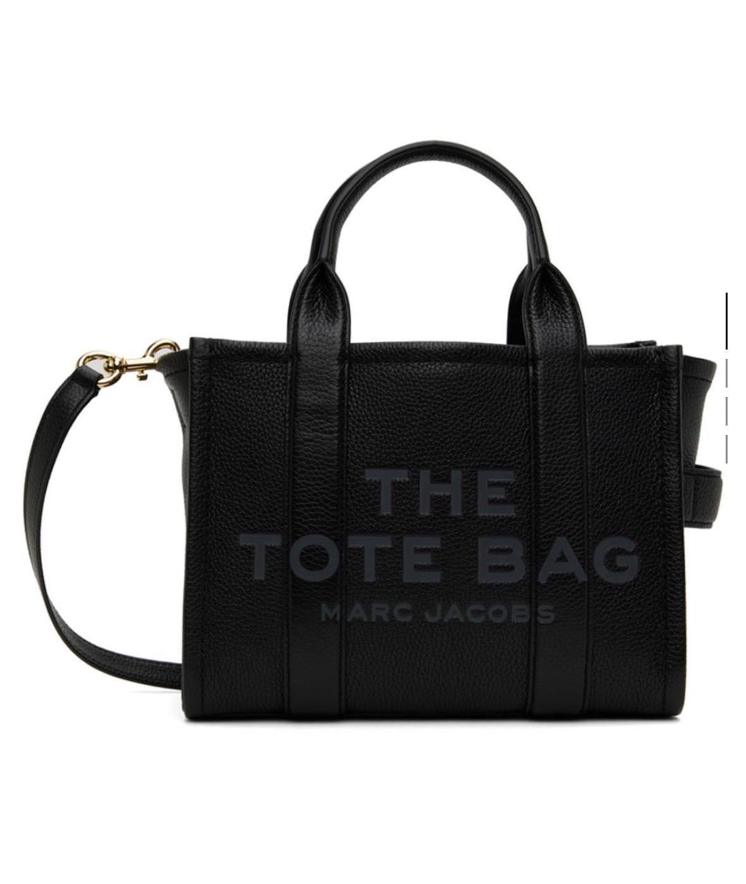 MARC JACOBS Черная кожаная сумка тоут, фото 4