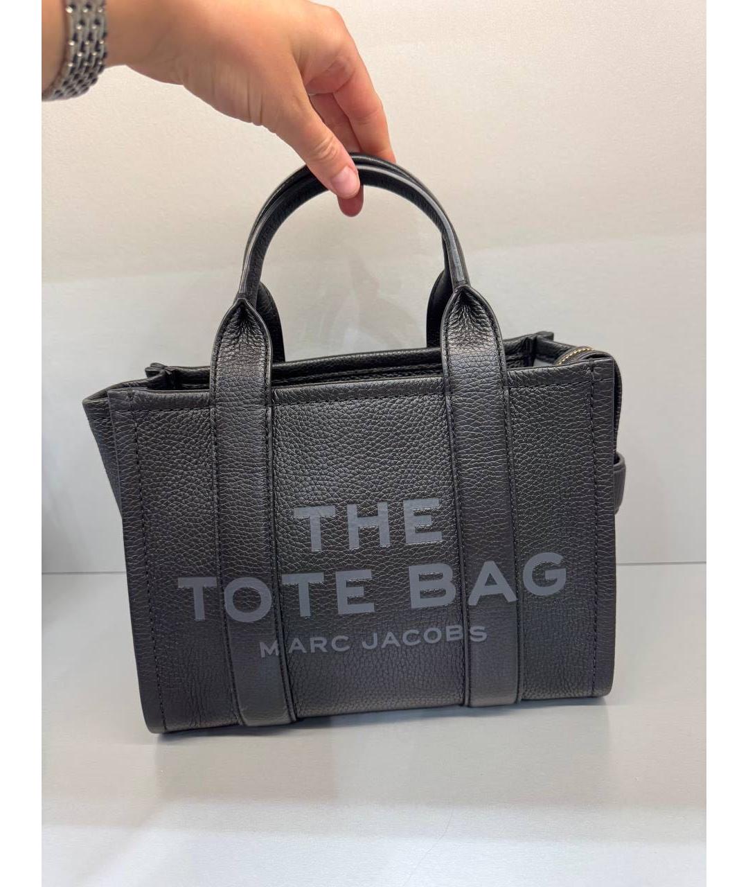 MARC JACOBS Черная кожаная сумка тоут, фото 2