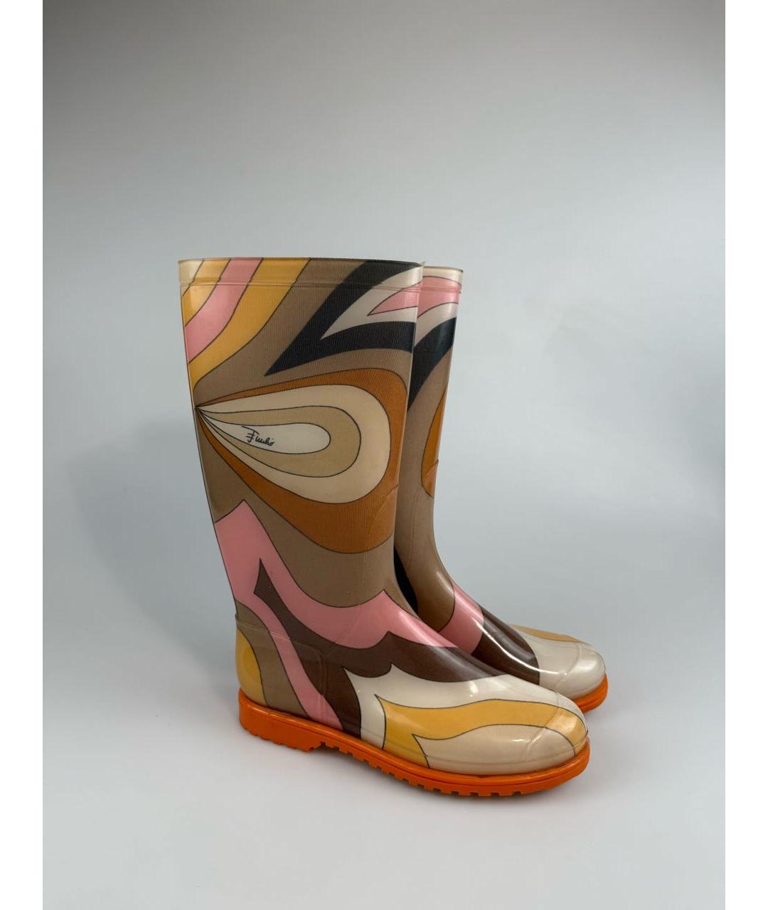 EMILIO PUCCI Мульти резиновые сапоги, фото 6