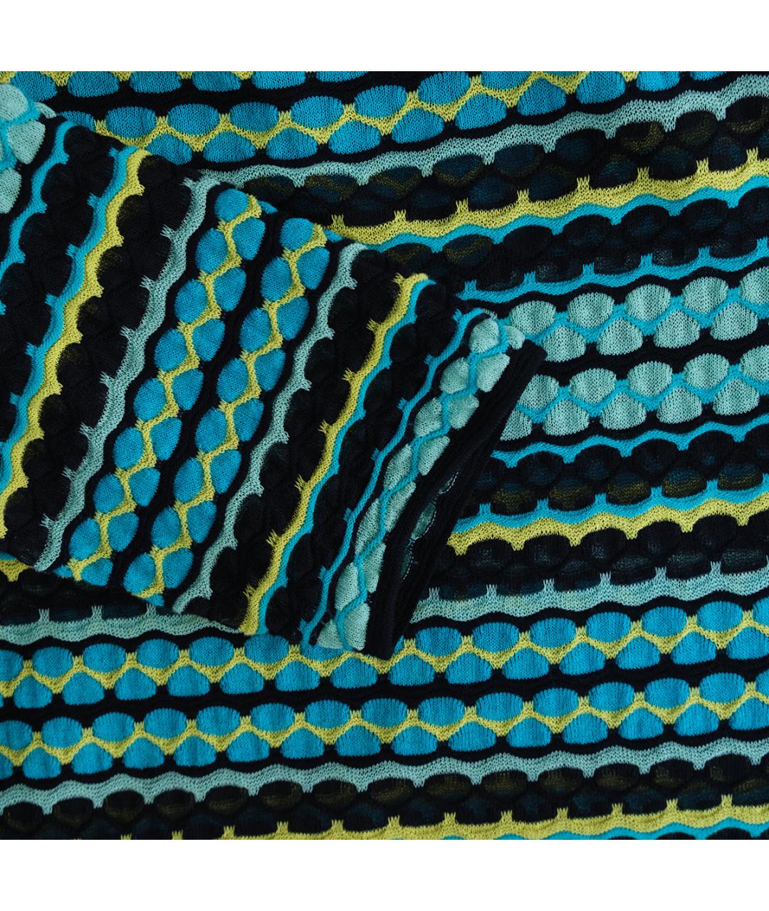 M MISSONI Бирюзовое хлопковое повседневное платье, фото 5