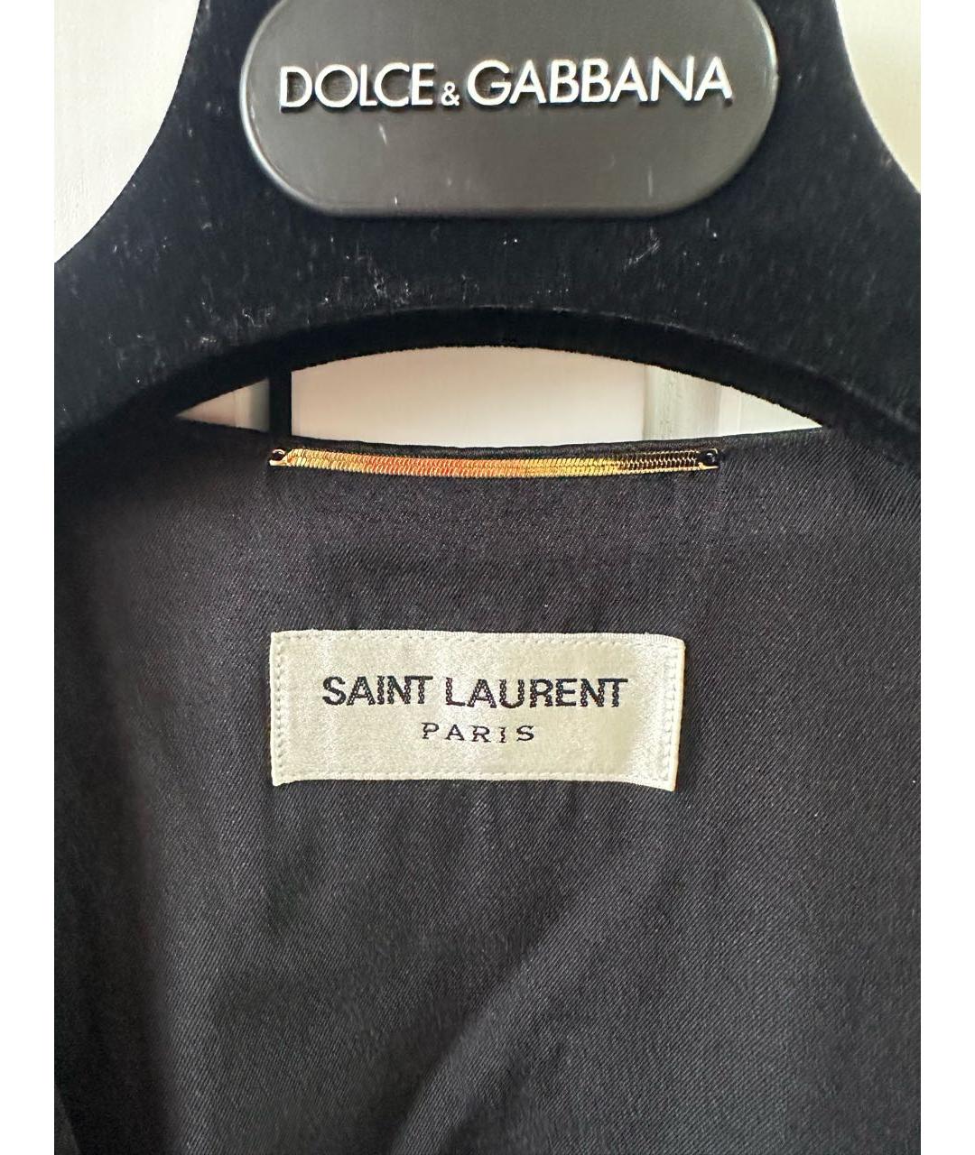 SAINT LAURENT Черный жилет, фото 3