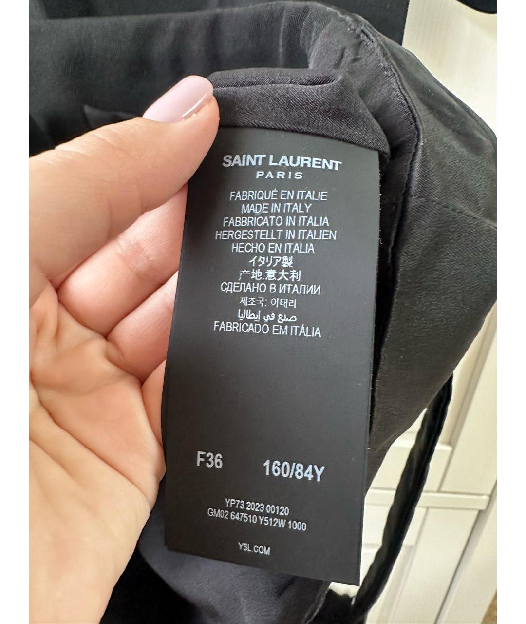 SAINT LAURENT Черный жилет, фото 4
