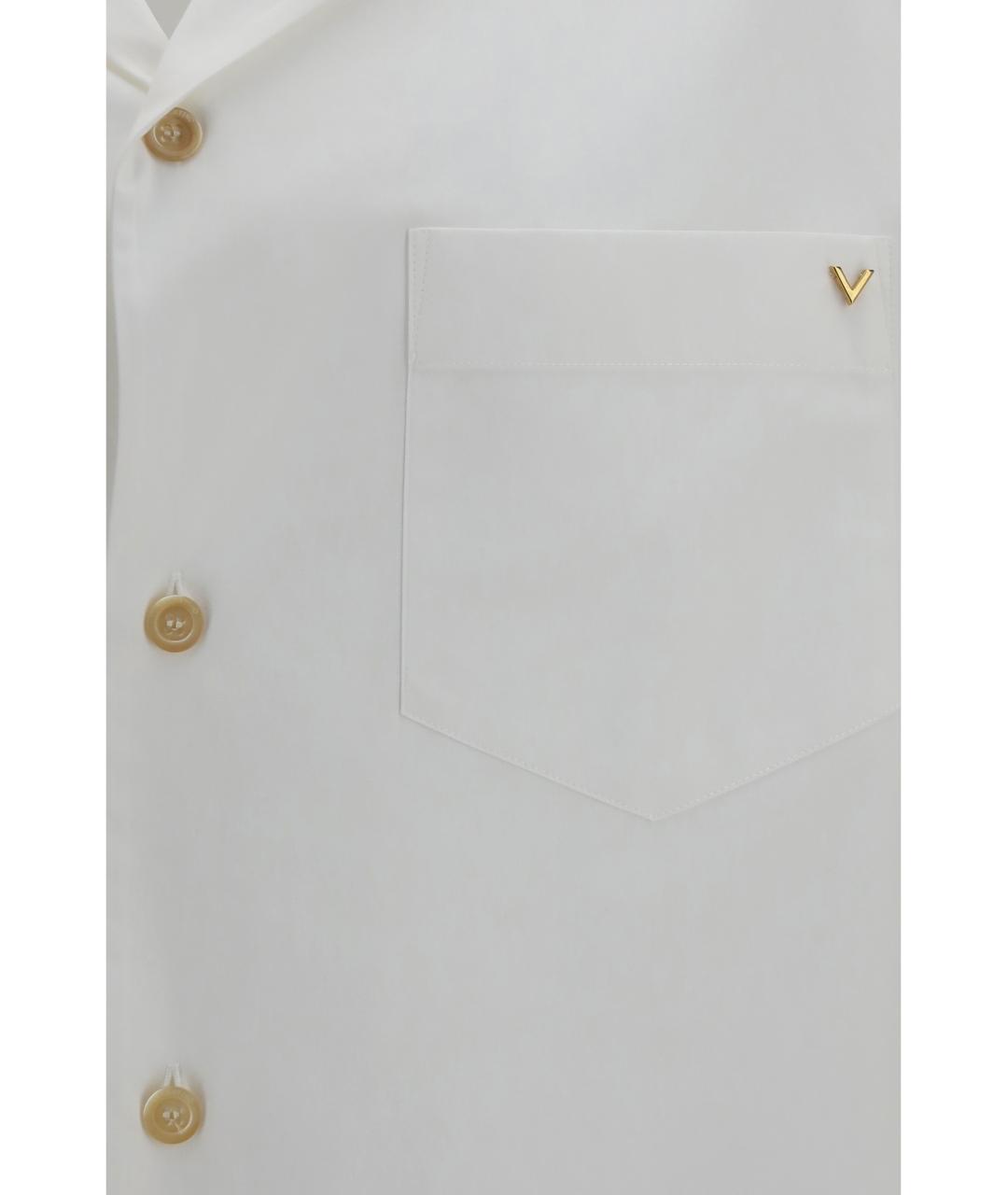 VALENTINO Белая хлопковая классическая рубашка, фото 3