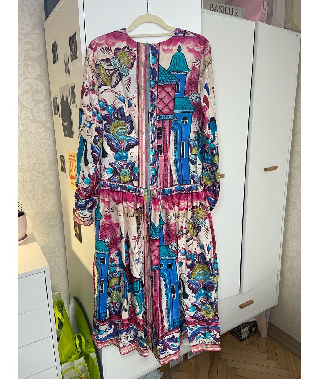 ROCHAS Мульти шелковое повседневное платье, фото 2