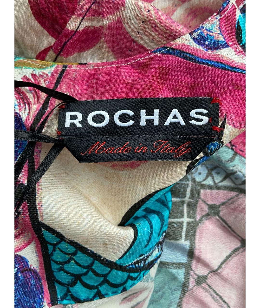 ROCHAS Мульти шелковое повседневное платье, фото 5