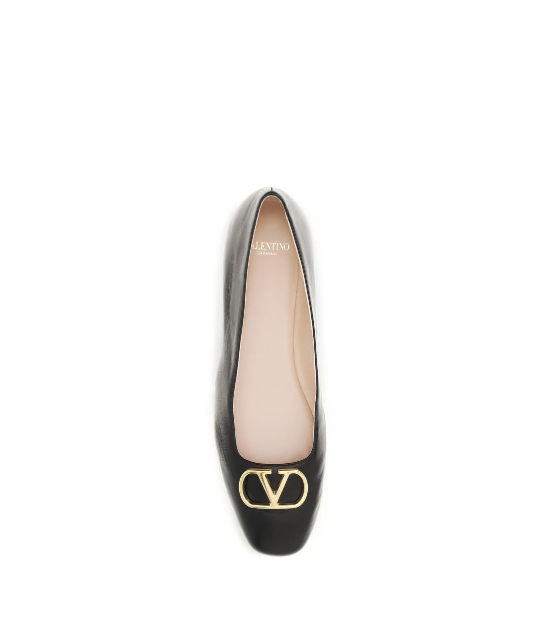 VALENTINO Черные кожаные балетки, фото 4