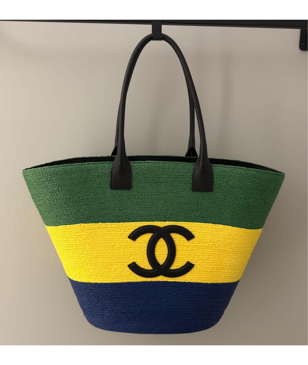 CHANEL Мульти плетеная пляжная сумка, фото 5