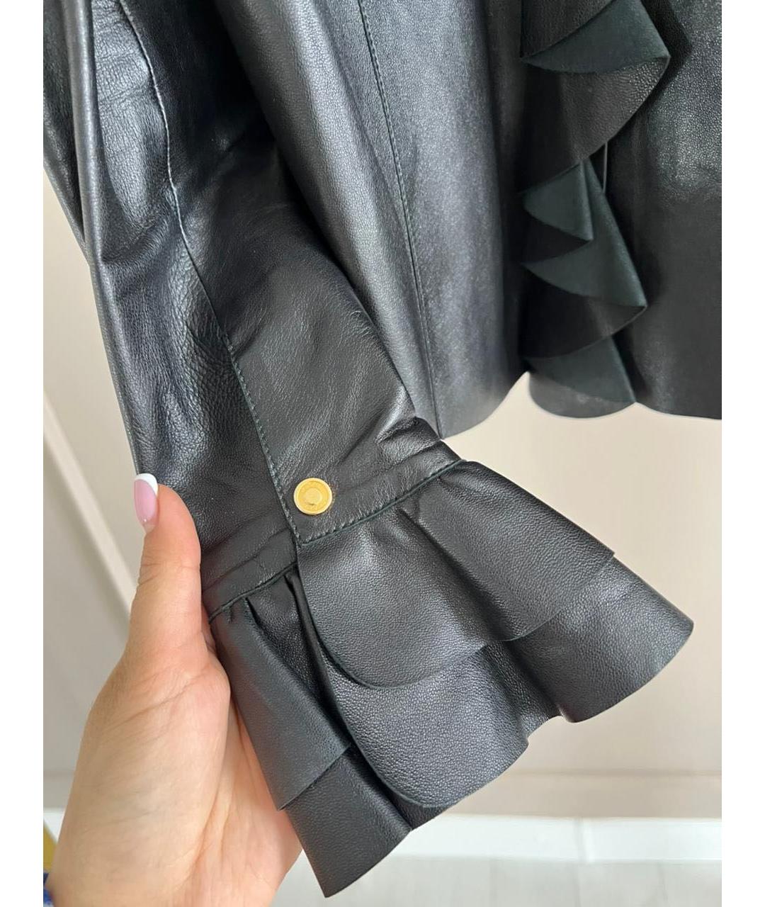 GUCCI Черная кожаная блузы, фото 4
