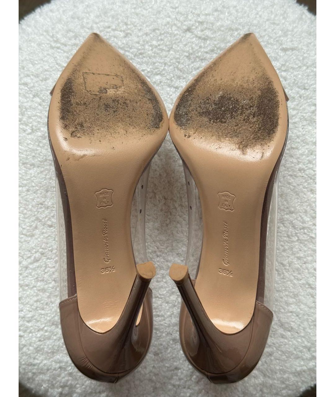 GIANVITO ROSSI Бежевые туфли из лакированной кожи, фото 8