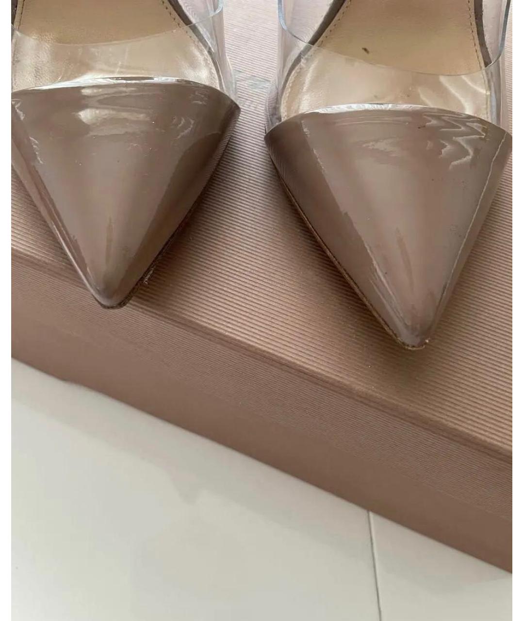 GIANVITO ROSSI Бежевые туфли из лакированной кожи, фото 7