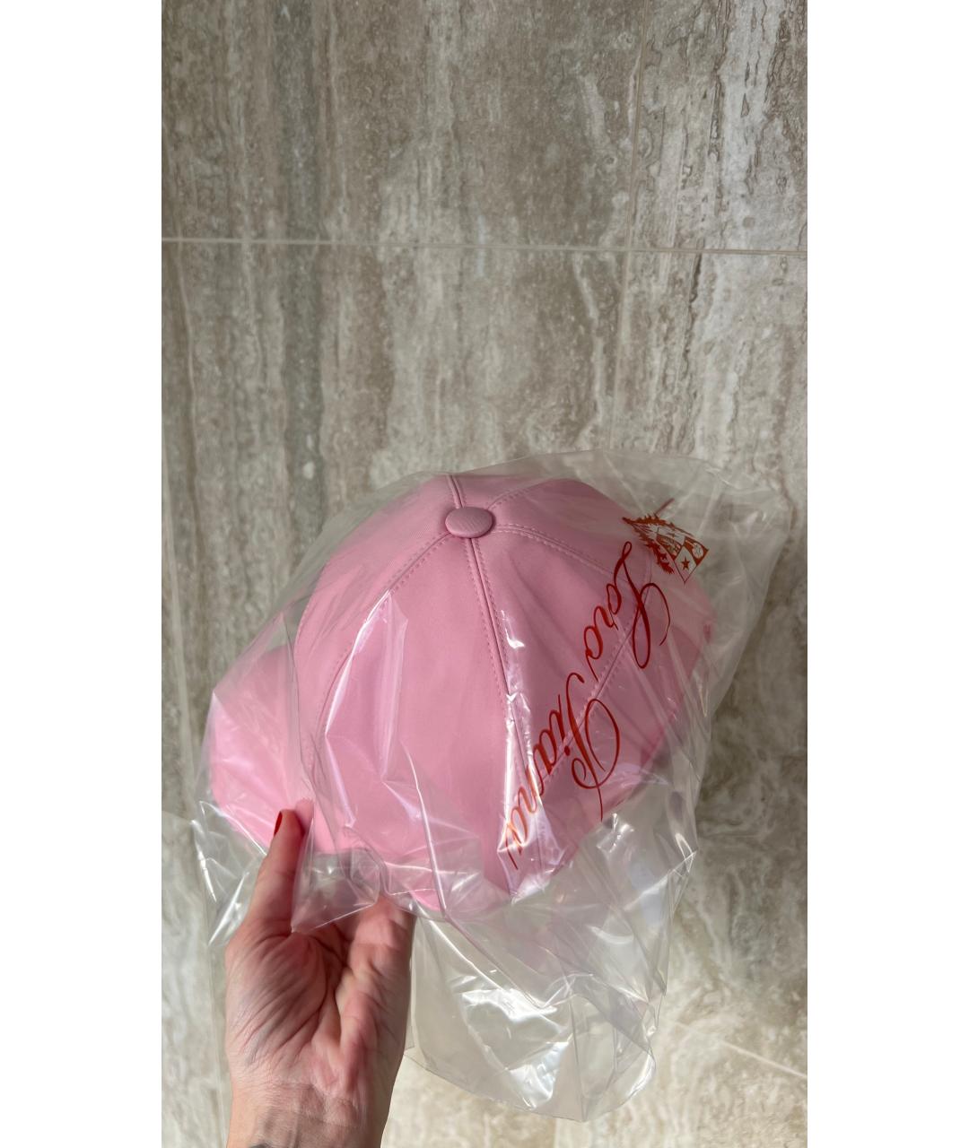 LORO PIANA Розовая льняная кепка, фото 8