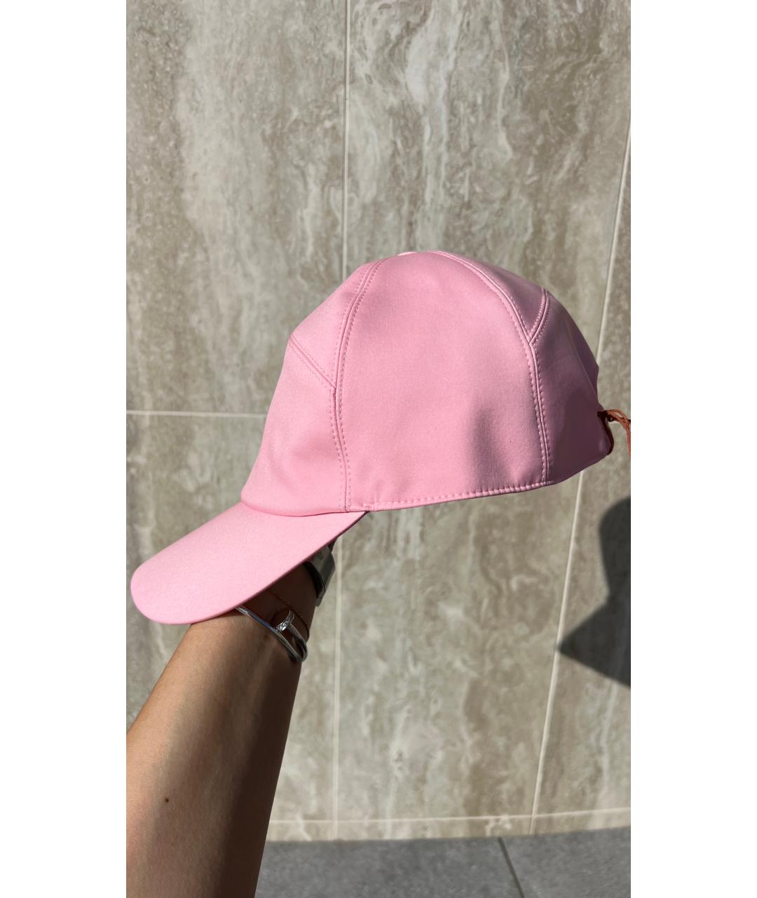 LORO PIANA Розовая льняная кепка, фото 2