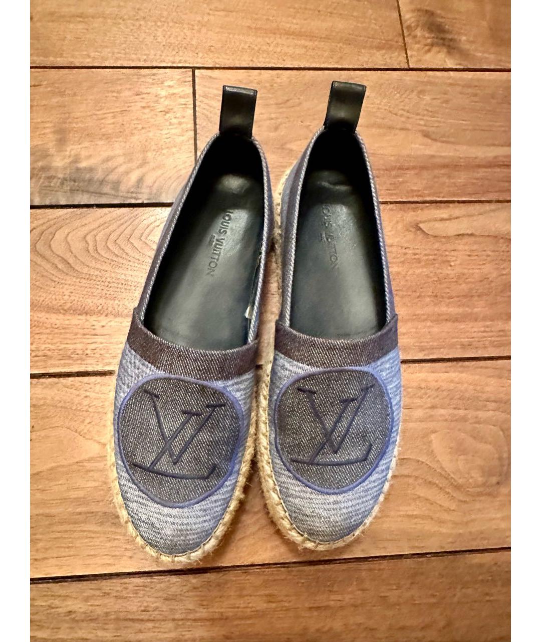 LOUIS VUITTON Синие текстильные эспадрильи, фото 2