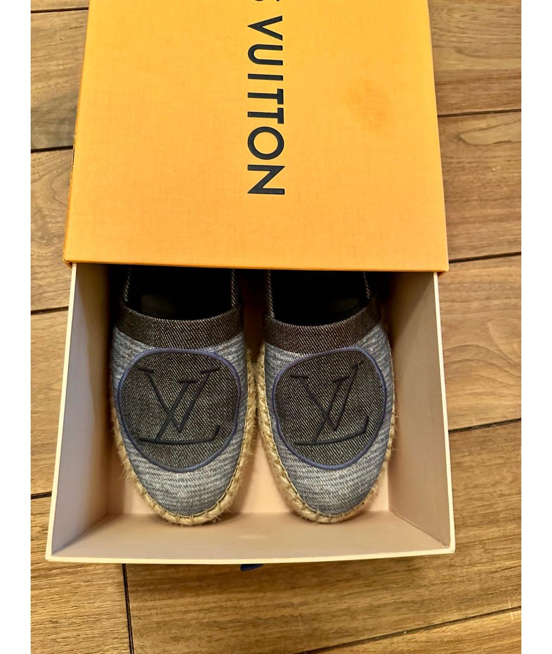 LOUIS VUITTON Синие текстильные эспадрильи, фото 4