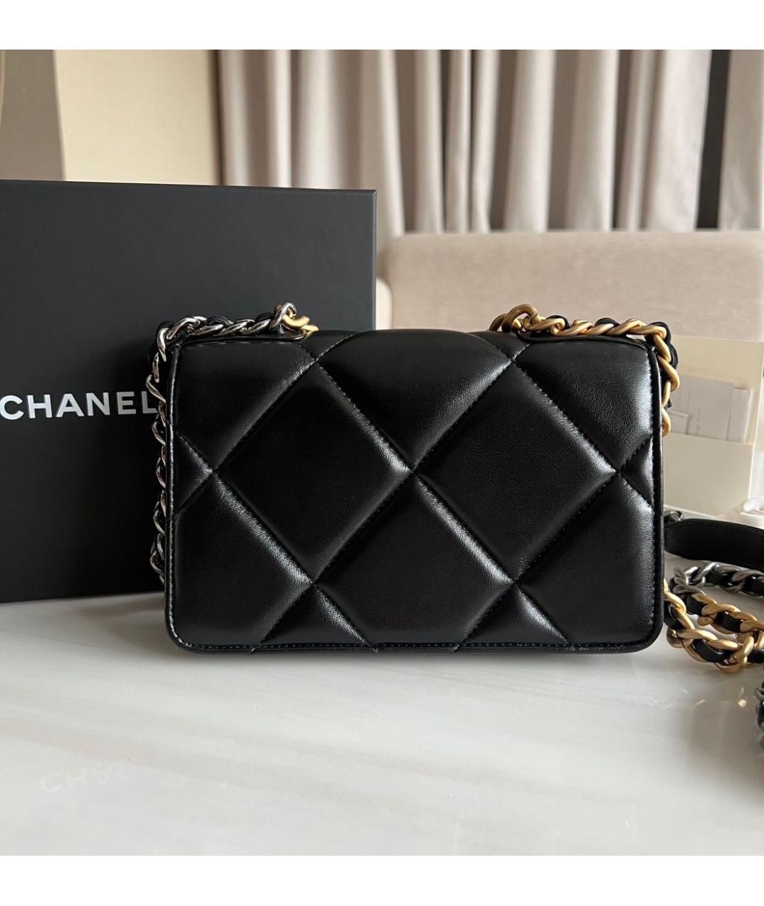 CHANEL Черная кожаная сумка через плечо, фото 3