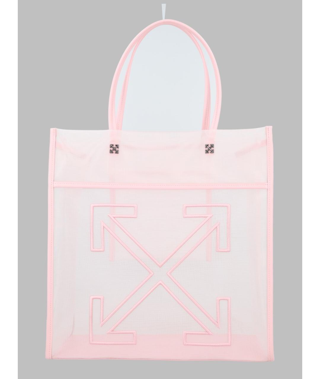 OFF-WHITE Розовая синтетическая сумка тоут, фото 3