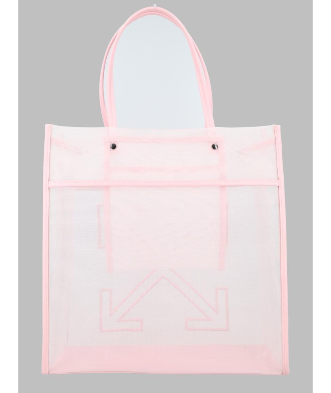 OFF-WHITE Розовая синтетическая сумка тоут, фото 2