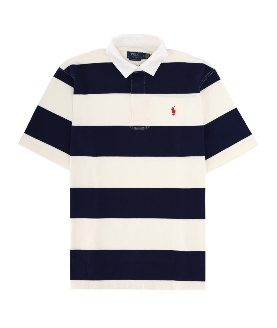 POLO RALPH LAUREN Синее хлопковое поло с коротким рукавом, фото 1