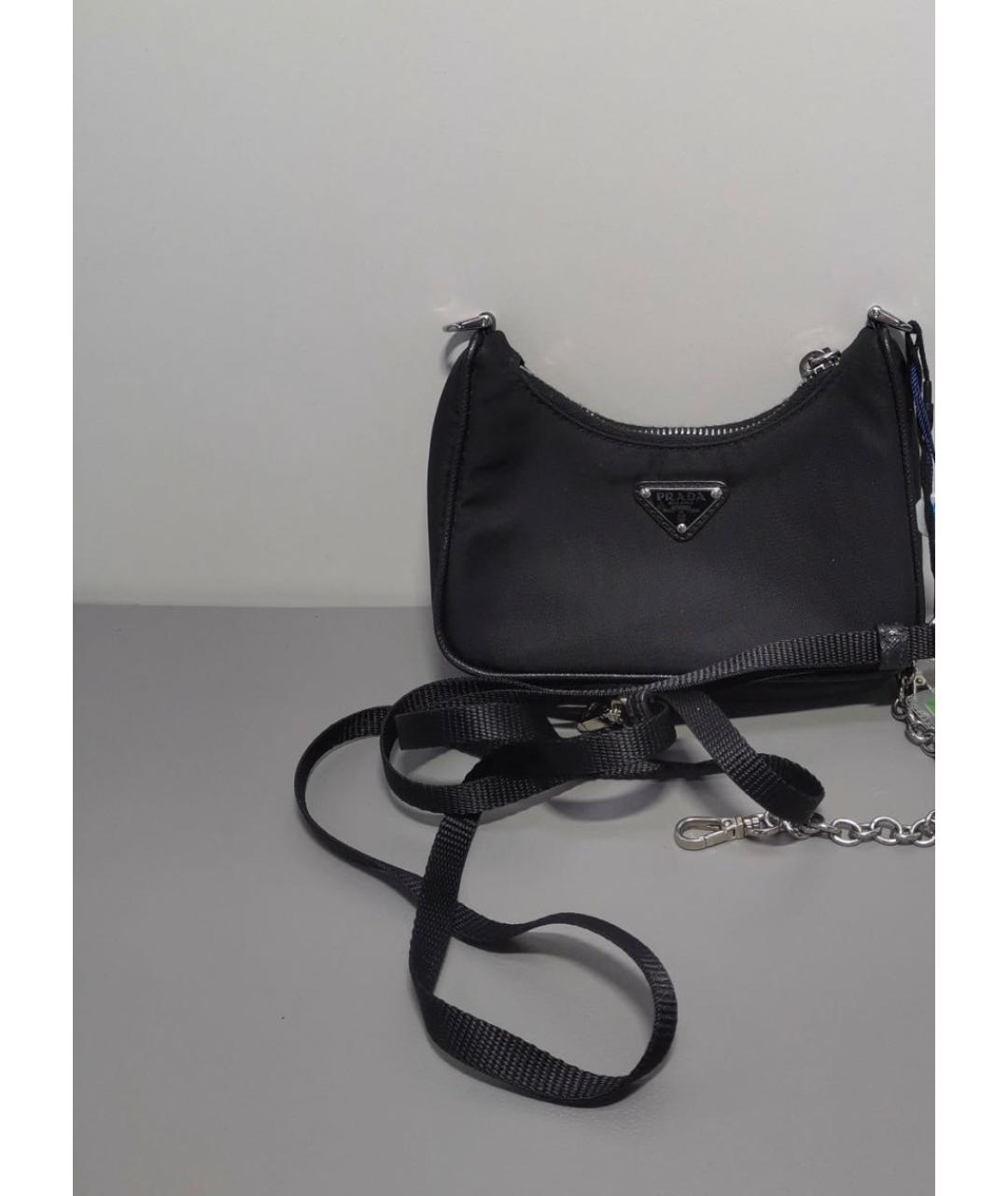 PRADA Черная тканевая сумка через плечо, фото 4