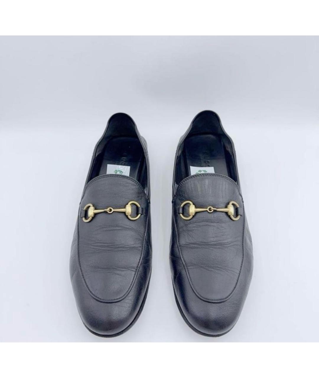 GUCCI Черные кожаные лоферы, фото 2