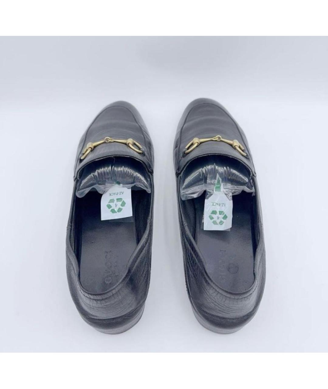 GUCCI Черные кожаные лоферы, фото 4