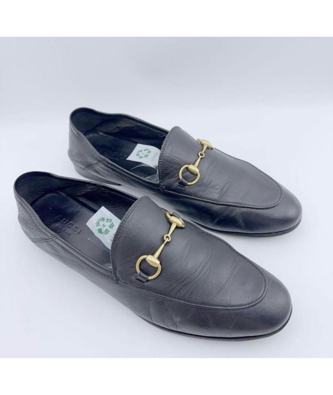 GUCCI Черные кожаные лоферы, фото 7