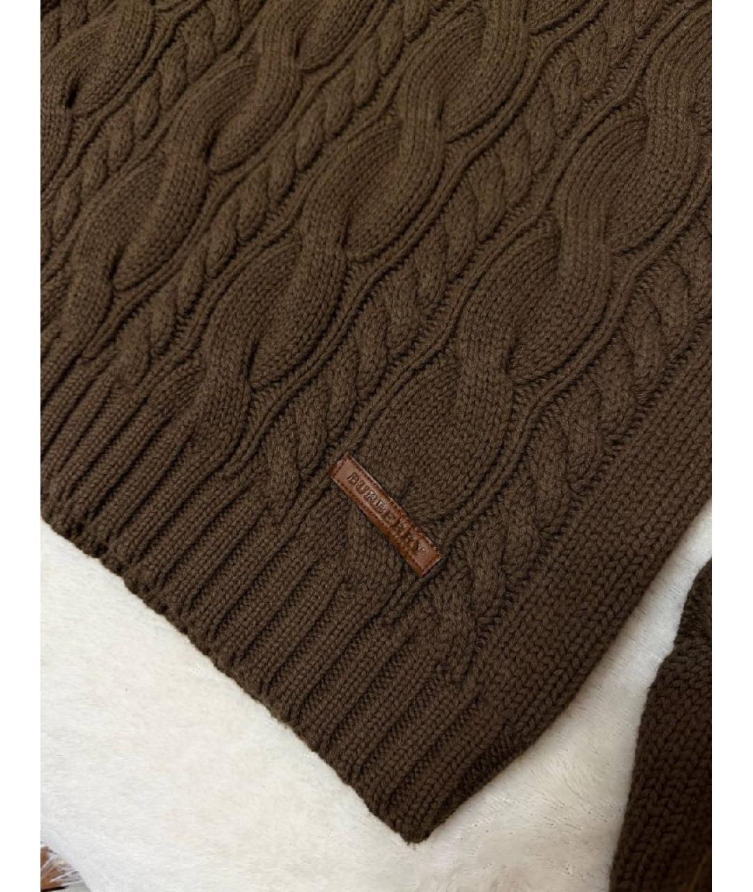 BURBERRY Хаки шерстяной джемпер / свитер, фото 4