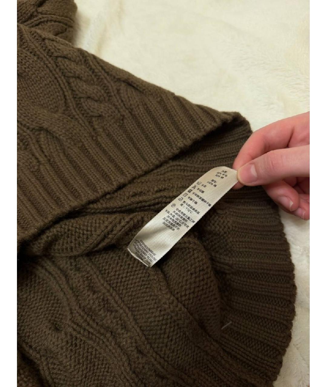 BURBERRY Хаки шерстяной джемпер / свитер, фото 9