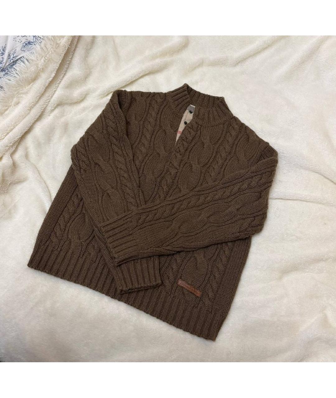 BURBERRY Хаки шерстяной джемпер / свитер, фото 6