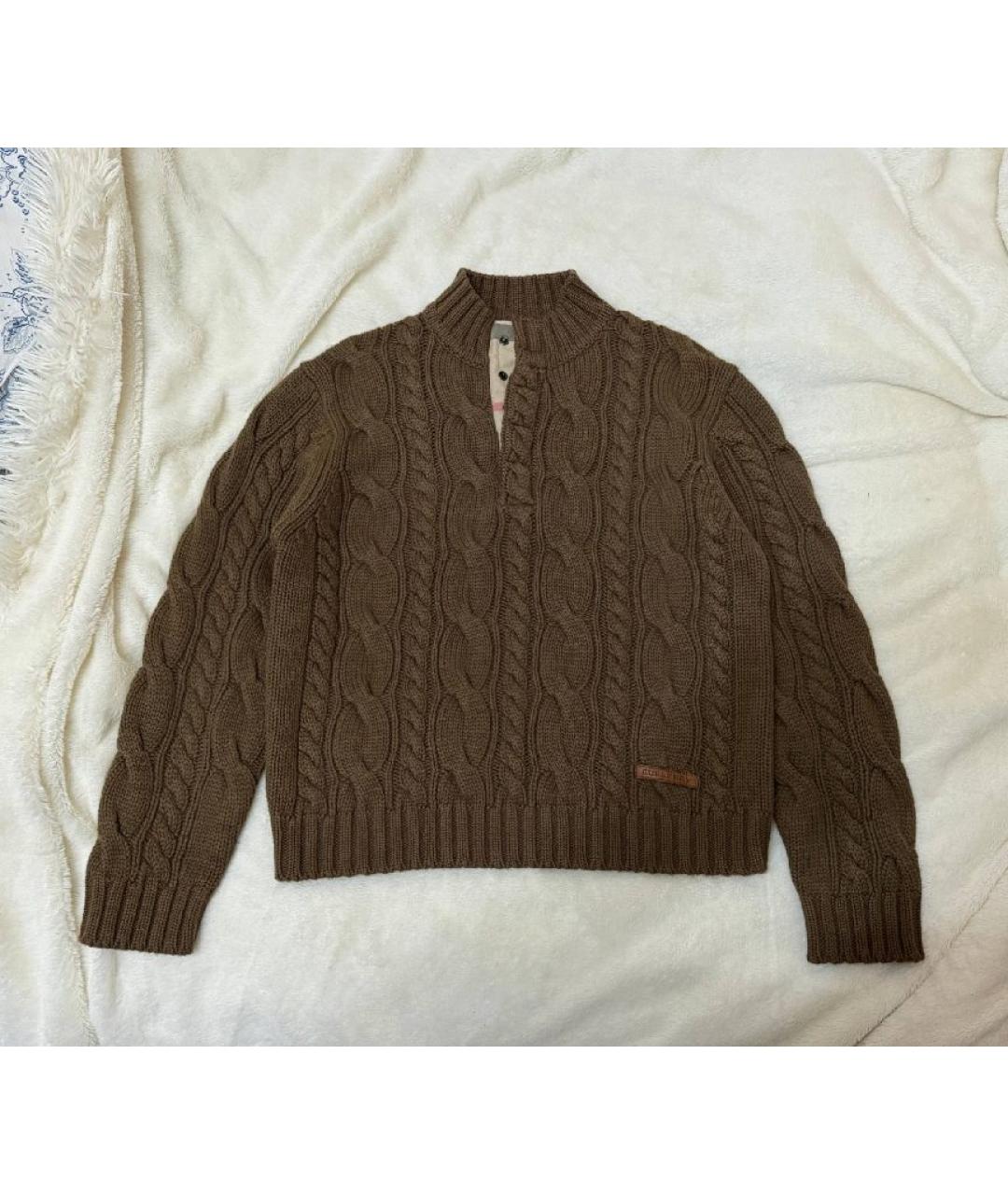 BURBERRY Хаки шерстяной джемпер / свитер, фото 5