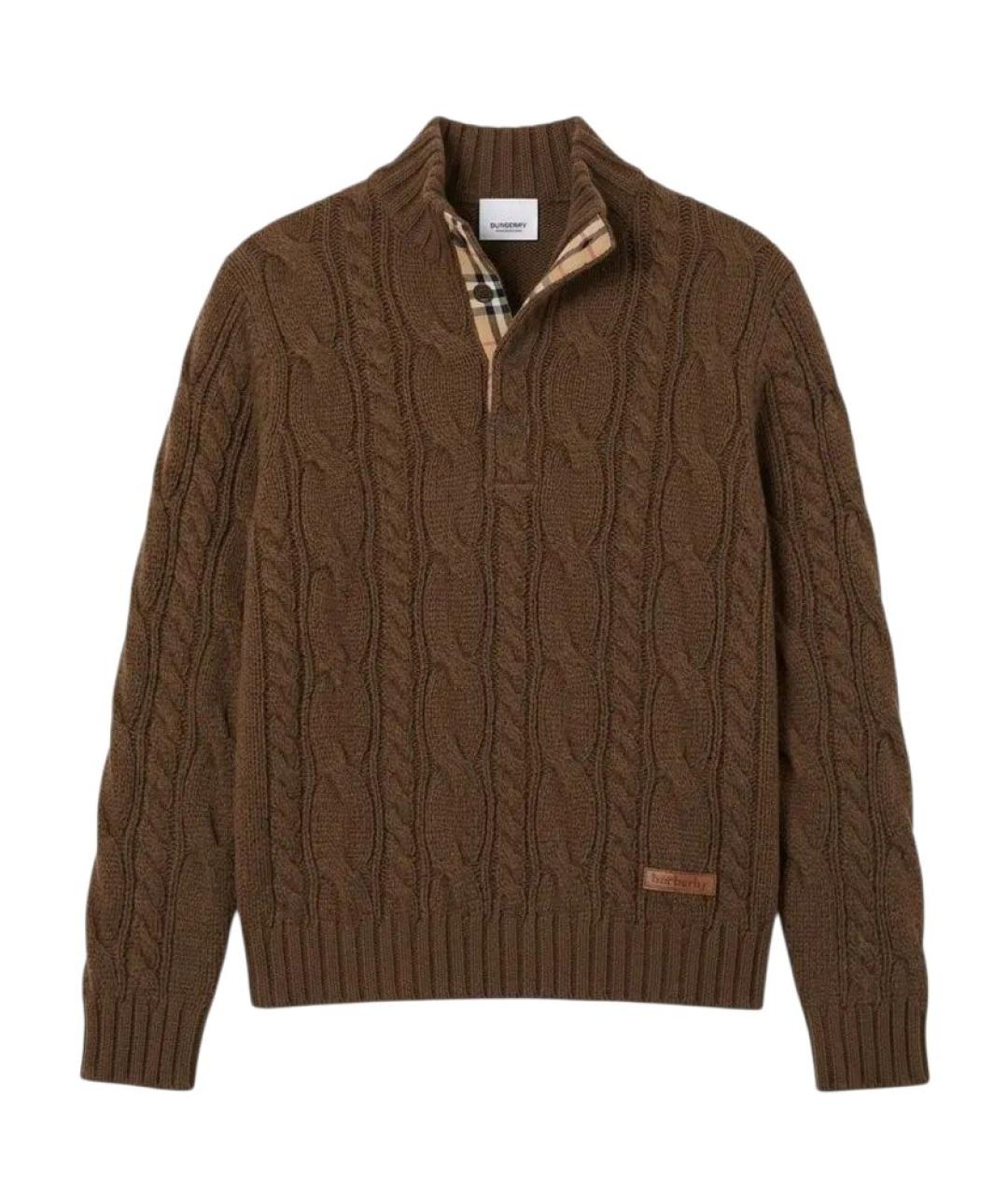 BURBERRY Хаки шерстяной джемпер / свитер, фото 10