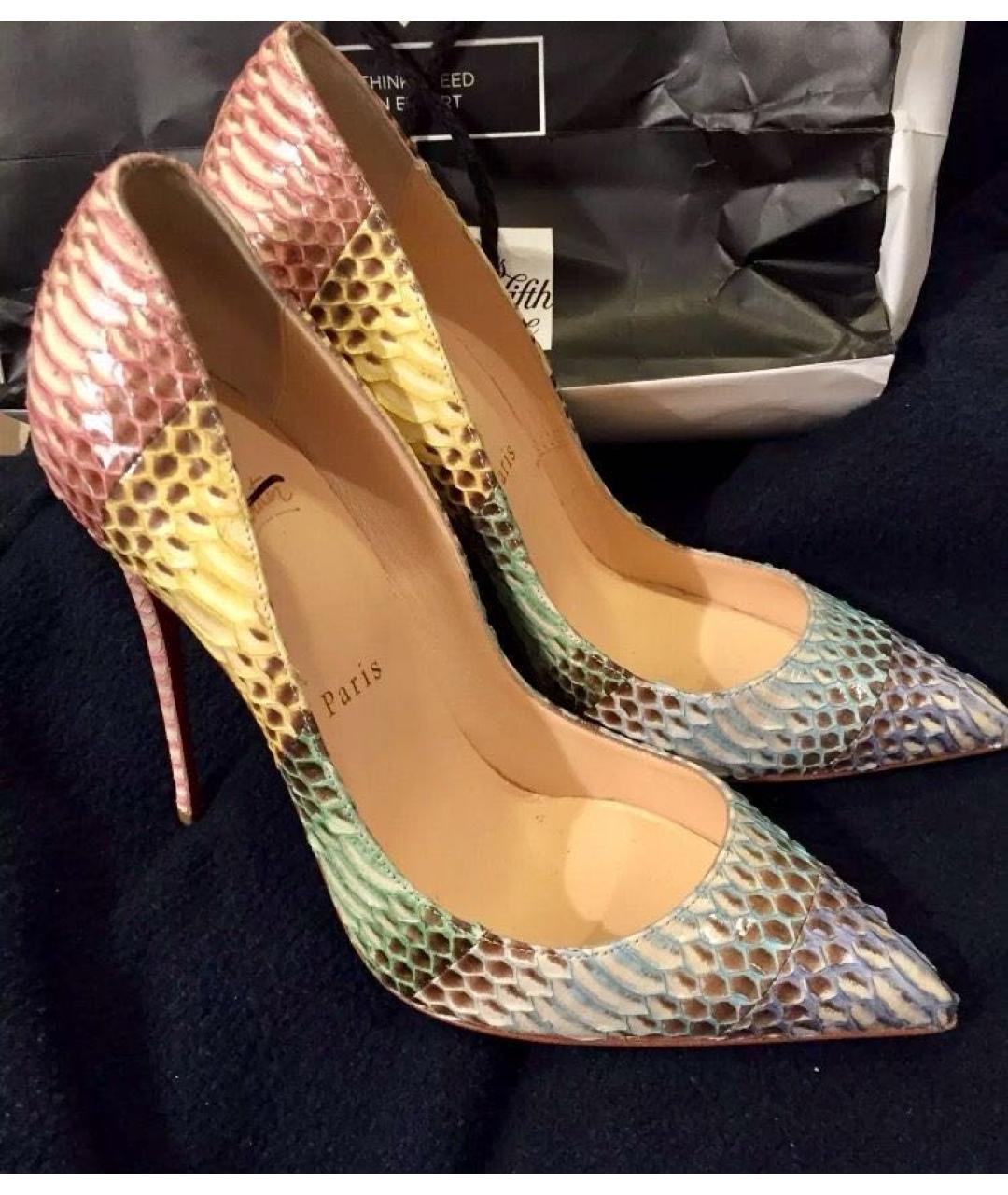 CHRISTIAN LOUBOUTIN Мульти туфли из экзотической кожи, фото 3