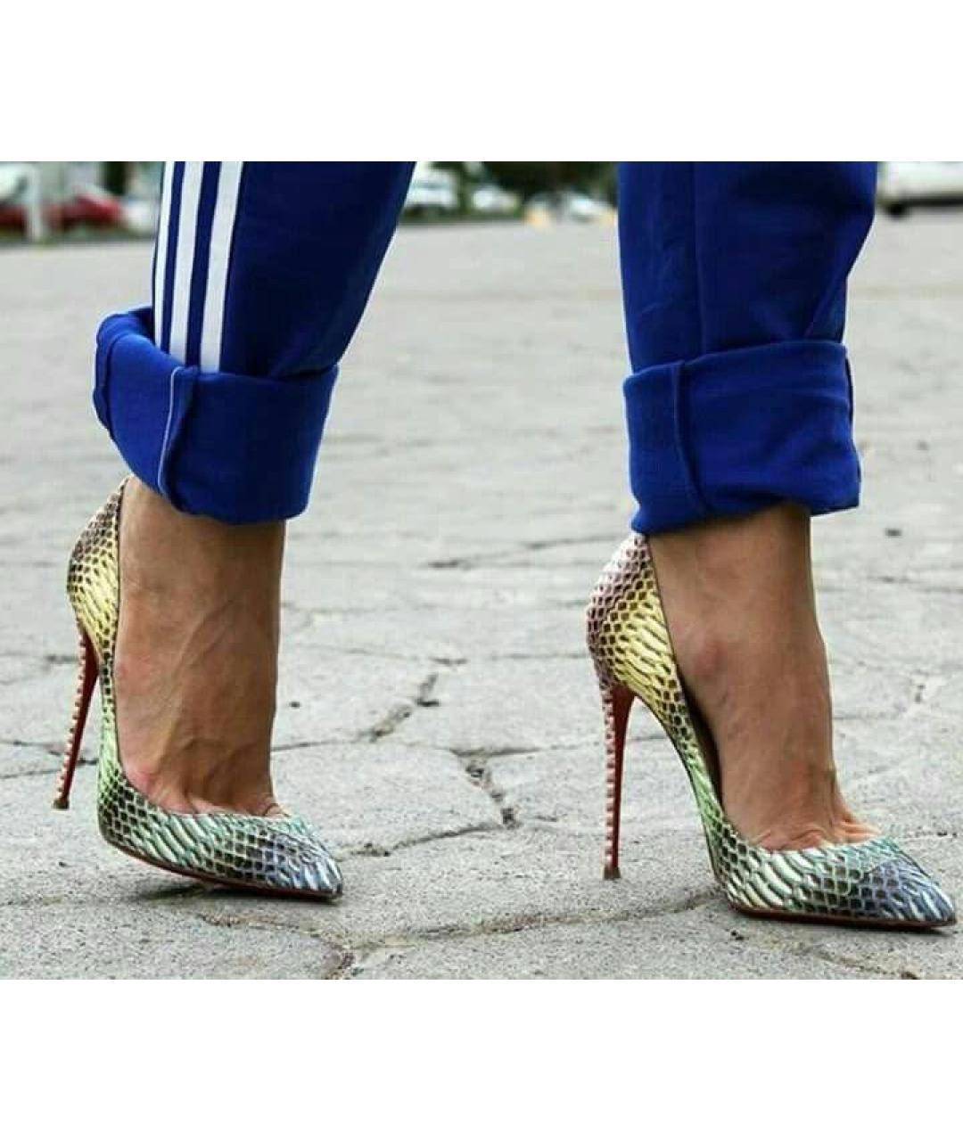 CHRISTIAN LOUBOUTIN Мульти туфли из экзотической кожи, фото 6