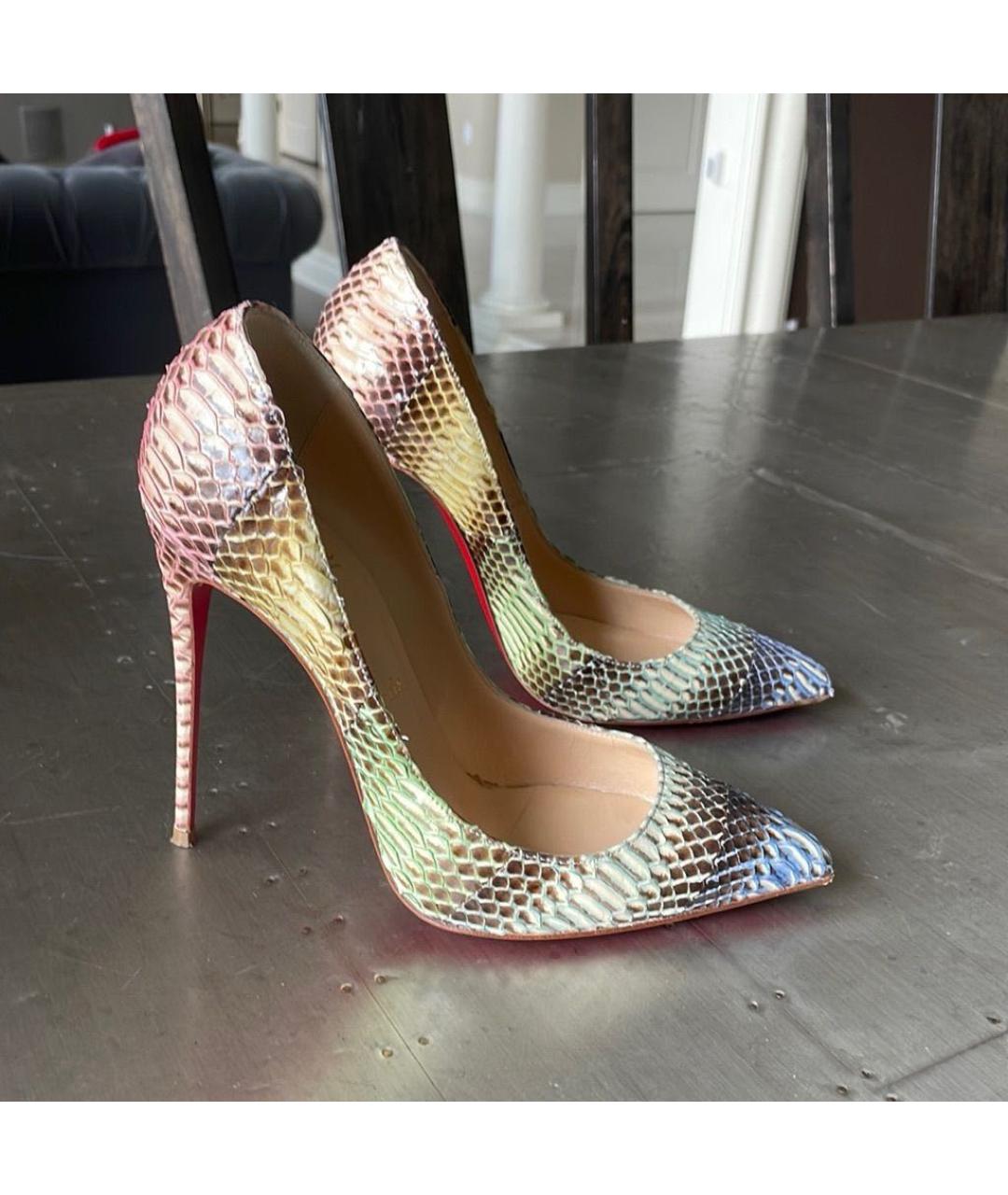CHRISTIAN LOUBOUTIN Мульти туфли из экзотической кожи, фото 7