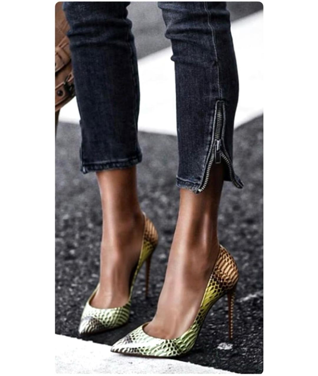 CHRISTIAN LOUBOUTIN Мульти туфли из экзотической кожи, фото 5