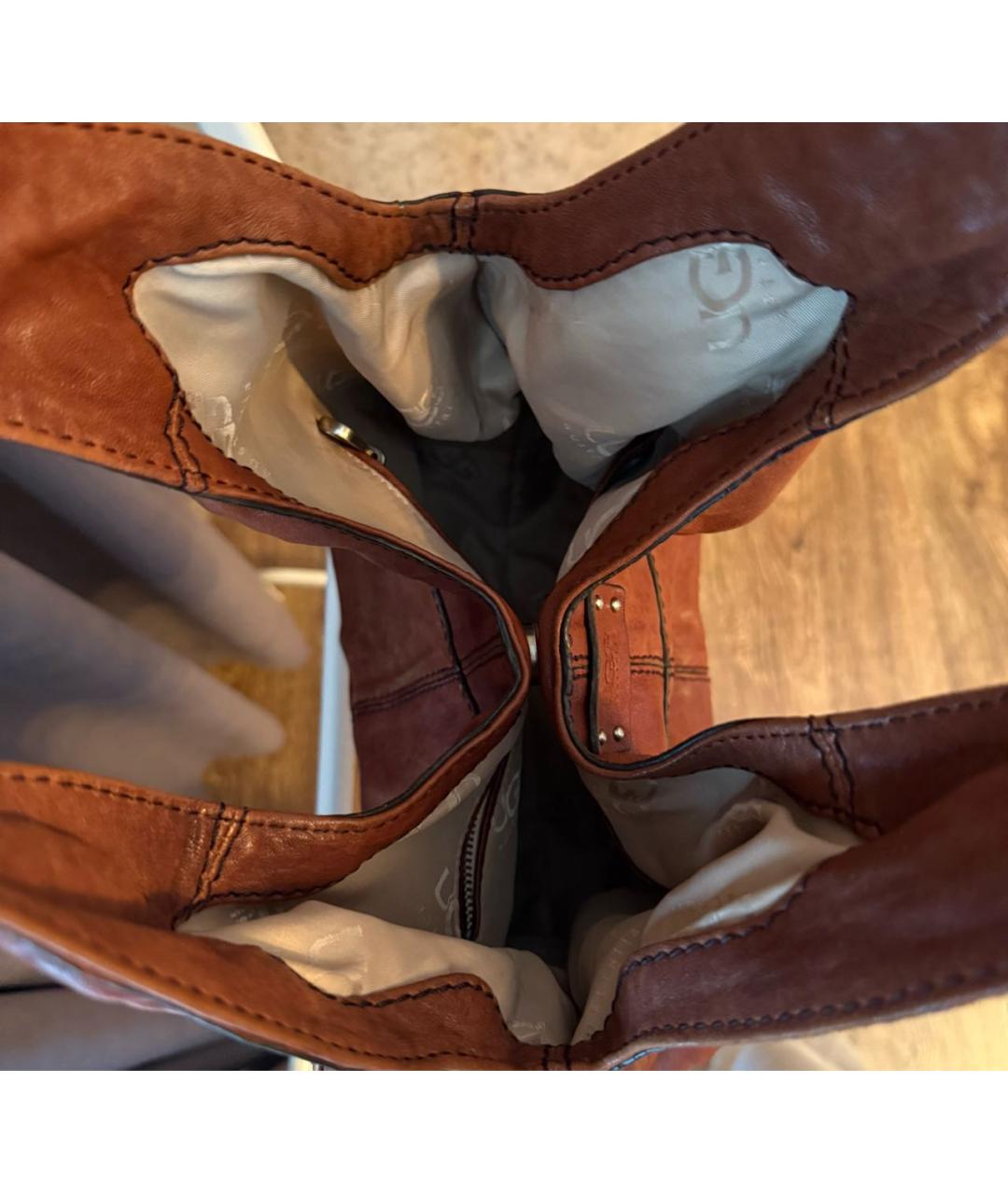UGG Коричневая кожаная сумка тоут, фото 4