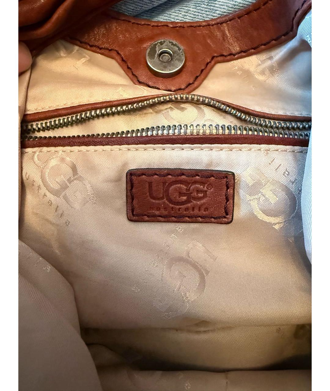 UGG Коричневая кожаная сумка тоут, фото 6