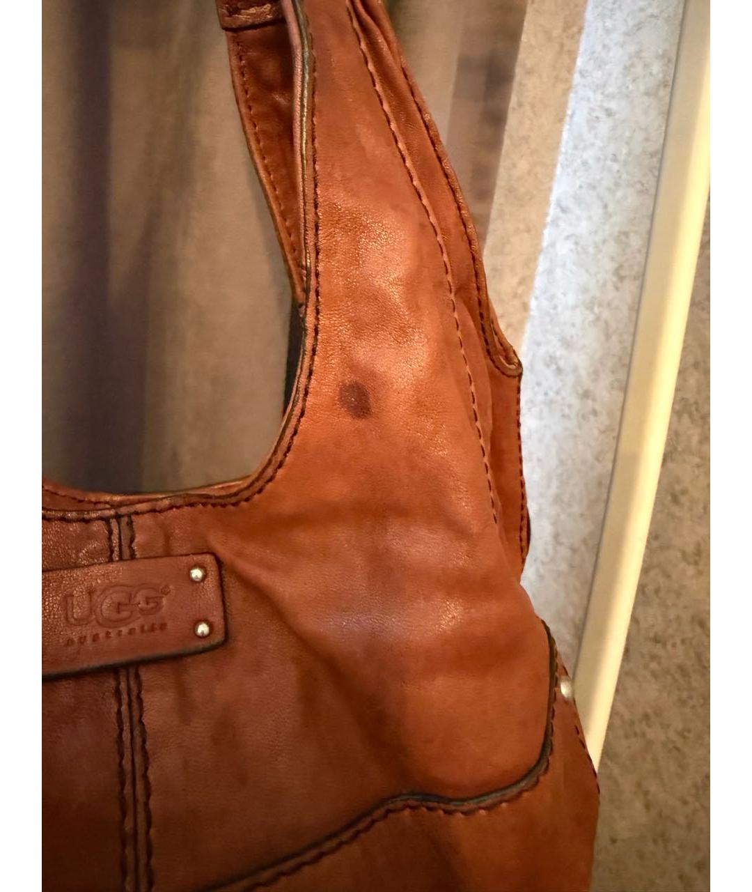 UGG Коричневая кожаная сумка тоут, фото 7