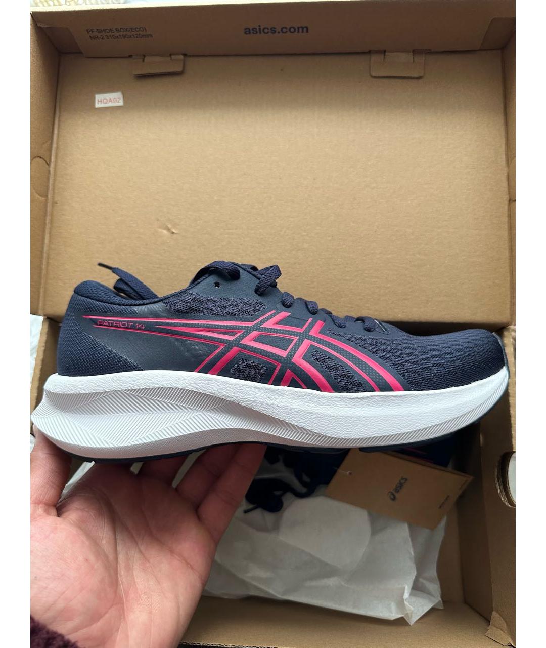 ASICS Синие текстильные кроссовки, фото 5