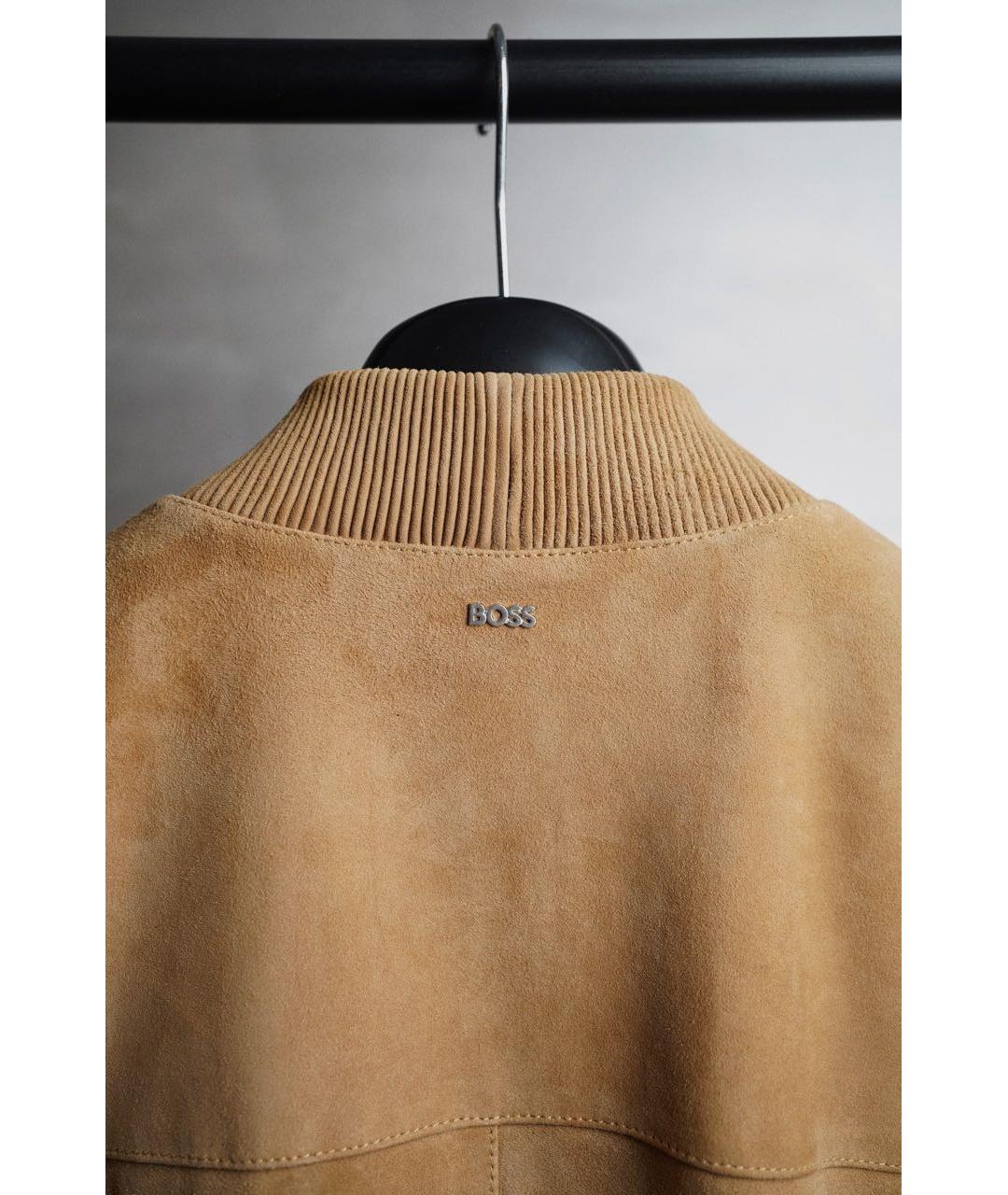 HUGO BOSS Коричневая замшевая куртка, фото 4