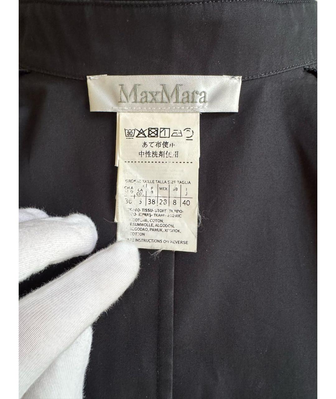 MAX MARA Черное хлопковое повседневное платье, фото 6
