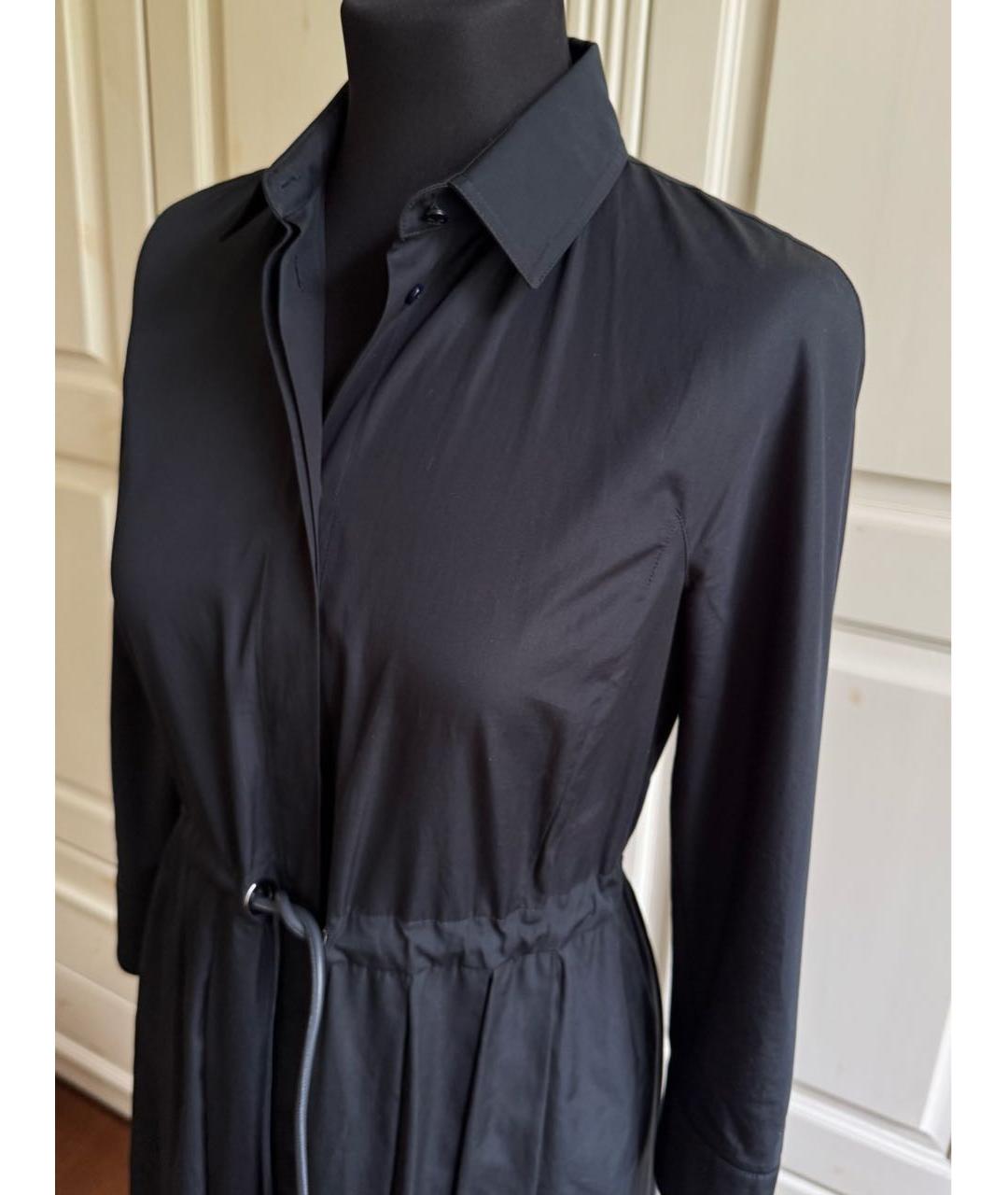 MAX MARA Черное хлопковое повседневное платье, фото 3