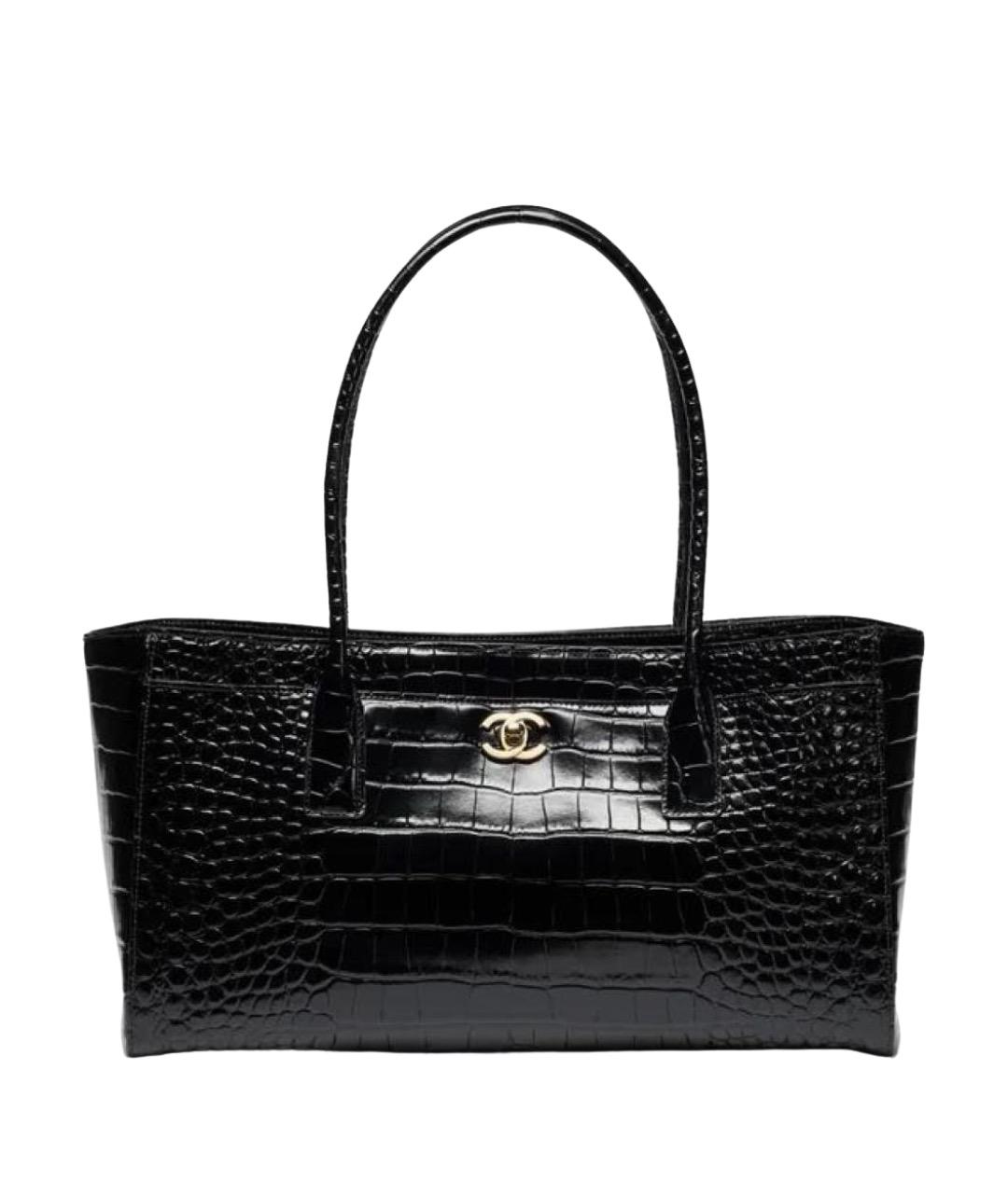CHANEL Черная кожаная сумка тоут, фото 1