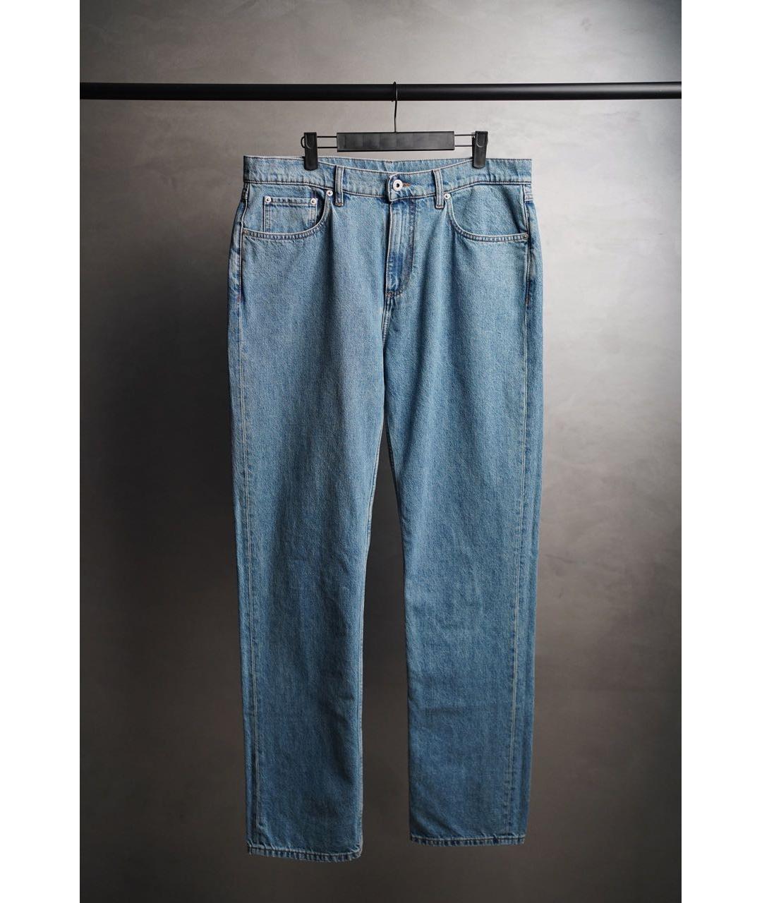 BURBERRY Синие хлопковые прямые джинсы, фото 9