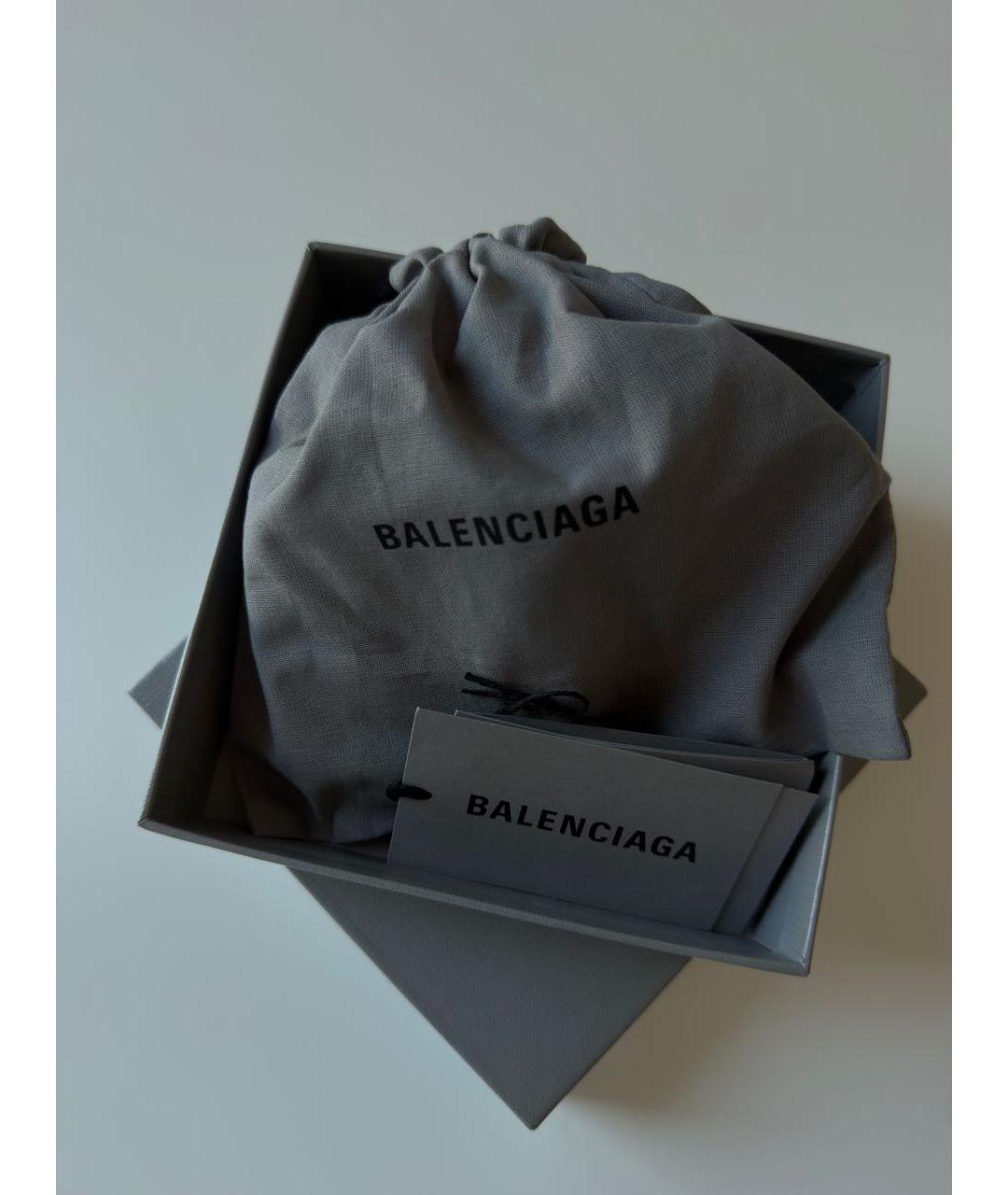 BALENCIAGA Черный кожаный ремень, фото 5